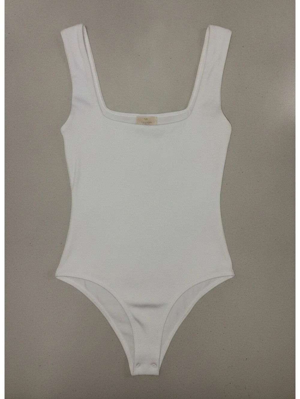 Live in the Moment White Sleeveless Bodysuit